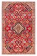 Bordered  Traditional Red Area rug 4x6 Turkish Hand-knotted 391373