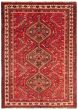 Bordered  Traditional Red Area rug 6x9 Turkish Hand-knotted 370775