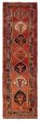 Geometric  Vintage/Distressed Brown Runner rug 12-ft-runner Turkish Hand-knotted 393454