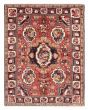 Bordered  Traditional Red Area rug 6x9 Persian Hand-knotted 323901