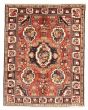 Bordered  Traditional Red Area rug 6x9 Persian Hand-knotted 323901