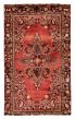 Bordered  Vintage/Distressed Brown Area rug 5x8 Turkish Hand-knotted 384277